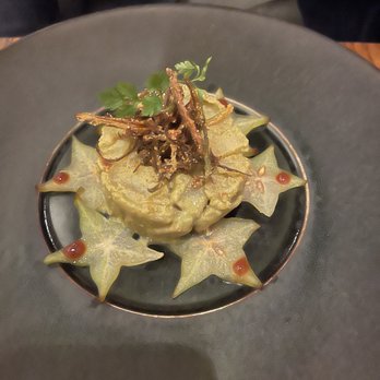 Indian Accent - Sweet Potato Shakarkandi, Kohlrabi, Crispy Okra - Indian Near Me - New York, New York
