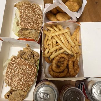 PaPa Chicken - 2 PEOPLE COMBO(super chicken sandwich, paprika chicken sandwich, fries,onion rings, 2 chicken nuggets, and 2 sodas) - Fast Food Near Me - Forest Hills, New York PaPa Chicken - 2 PEOPLE COMBO(super chicken sandwich, paprika chicken sandwich, fries,onion rings, 2 chicken nuggets, and 2 sodas) - Fast Food Near Me - Forest Hills, New York