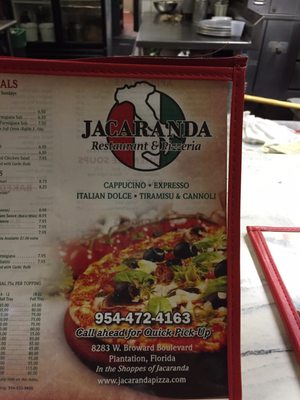 Menu photo 8 Jacaranda Pizzeria Restaurant Plantation, FL Menu photo 8 Jacaranda Pizzeria Restaurant Plantation, FL