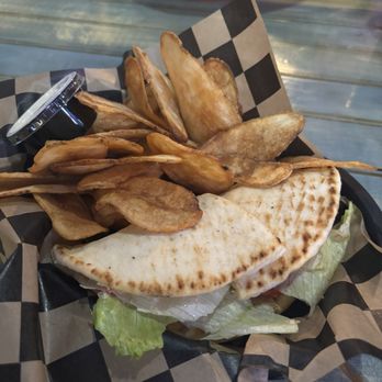 Cafe Mikes - Chicken salad on pita with house made chips - Cafes Near Me - Corinth, Mississippi