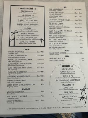 Menu photo 2 Traders Sanibel, FL Menu photo 2 Traders Sanibel, FL