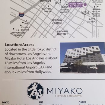 Miyako Hotel - Map of LA and hotel info - Hotels Near Me - Los Angeles, California