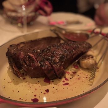 Carbone - Bone in NY strip with roasted garlic - Italian Near Me - Las Vegas, Nevada