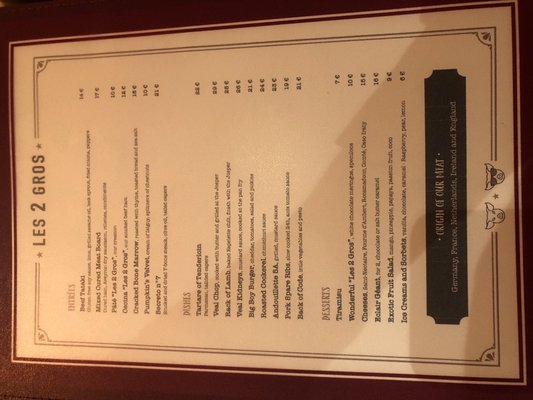 Menu photo 2 Les 2 Gros Paris, 75