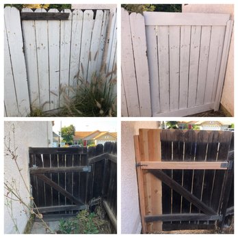 Rosario Handyman Service - Left: before gate, Right: after gate repairs - Handyman Near Me