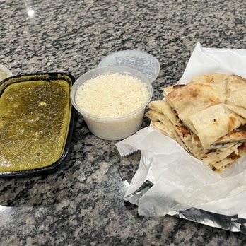 Copper Modern Indian Cuisine - Saag Paneer and Naan - Indian Near Me - Charlotte, North Carolina