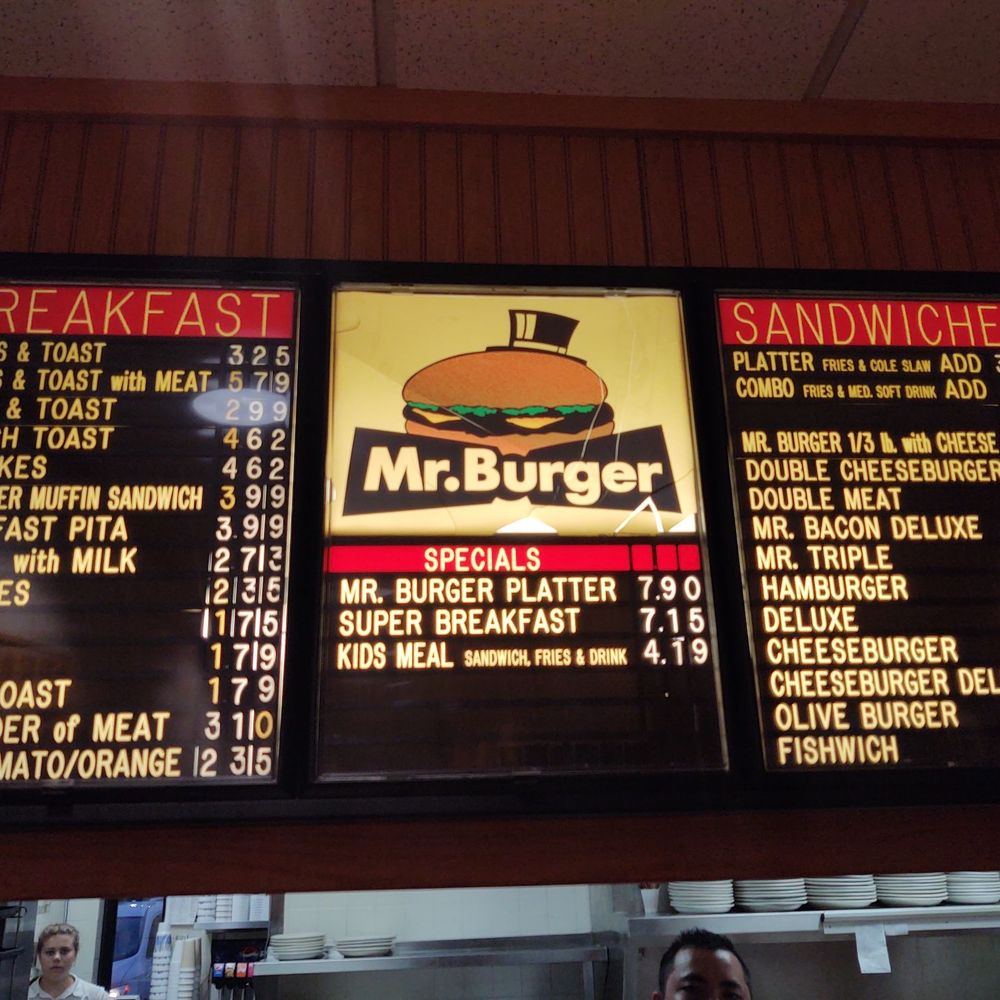 Here's the menu. It's wrong online.