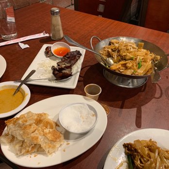 Malay Satay Hut - Half eaten Roti Canai, Crispy Pork Intestines, Penang Chow Kueh Teow - Malaysian Near Me - Bellevue, Washington Malay Satay Hut - Half eaten Roti Canai, Crispy Pork Intestines, Penang Chow Kueh Teow - Malaysian Near Me - Bellevue, Washington