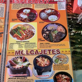 El Tapatio - Menu - Mexican Near Me - Moab, Utah