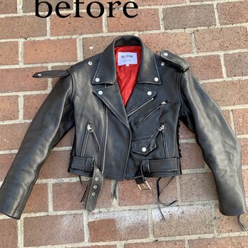 Charlie's Shoe Repair - Before image of my leather jacket - Shoe Repair Near Me - Studio City, California