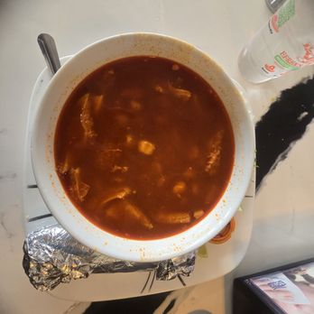 Efren's Deli - Menudo with tortillas - Mexican Near Me - Oceano, California