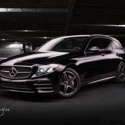 John Gayler Photography light painting portrait of a Mercedes S213 Sportwagon with Tint Tech ceramic IR window tint www.johngayler.net