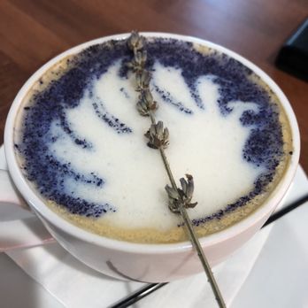 Maple & Hash - Yes, this was an amazing lavender latte but I ordered it iced and decaf. Bummer. - Breakfast & Brunch Near Me - West Dundee, Illinois