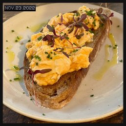Egg on toast (8.50 British Pounds)