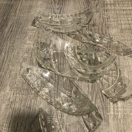 Broken crystal bowls