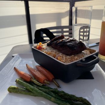 Bridgewater Bistro - Smoky Mac 'n Cheese with 6 oz. Flat Iron Steak - New American Near Me - Astoria, Oregon