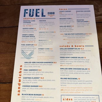 Fuel Charleston - Menu - Caribbean Near Me - Charleston, South Carolina