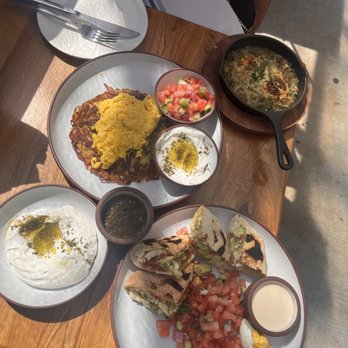 Miriam - Gabne Cheese Arias, Potato Pancake, Green Shakshuka - Mediterranean Near Me - New York, New York Miriam - Gabne Cheese Arias, Potato Pancake, Green Shakshuka - Mediterranean Near Me - New York, New York
