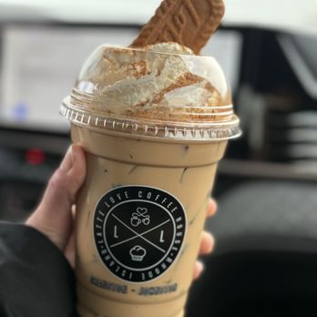Latte Love Coffee House - Iced Spiced Cookie Butter Latte - Coffee & Tea Near Me - Johnston, Rhode Island Latte Love Coffee House - Iced Spiced Cookie Butter Latte - Coffee & Tea Near Me - Johnston, Rhode Island