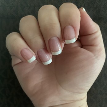 Captivate Nail Spa - Gel manicure with French tip - Nail Salons Near Me - Fullerton, California