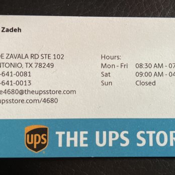 The UPS Store - Great Consistent Service! - Shipping Centers Near Me - San Antonio, Texas The UPS Store - Great Consistent Service! - Shipping Centers Near Me - San Antonio, Texas
