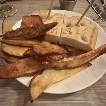 Tryst - Focaccia shaved ribeye sandwich & Beef tallow fries - American Near Me - Boca Raton, Florida