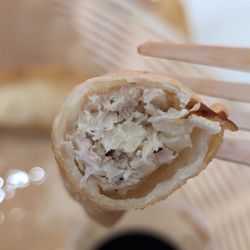 Hana's Tea - Cross-section of my chicken gyoza