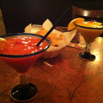 Los Compadres - Happy Hour-- strawberry mixed with mango margarita and mango margarita - Mexican Near Me - Long Beach, California Los Compadres - Happy Hour-- strawberry mixed with mango margarita and mango margarita - Mexican Near Me - Long Beach, California