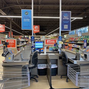 ALDI - a checkout area in a grocery store - Grocery Near Me - Greece, New York ALDI - a checkout area in a grocery store - Grocery Near Me - Greece, New York