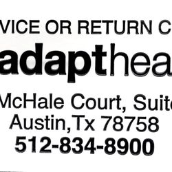 Healthline - Austin - The label on the equipment they sent me.
