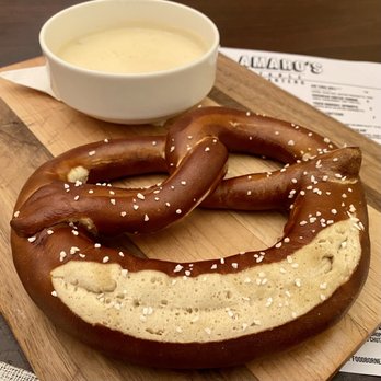 Amaro’s Table - Hazel Dell - Soft Pretzel and Bavarian Cheese Fondue ($8) with Swiss Cheese and Chardonnay - New American Near Me - Vancouver, Washington Amaro’s Table - Hazel Dell - Soft Pretzel and Bavarian Cheese Fondue ($8) with Swiss Cheese and Chardonnay - New American Near Me - Vancouver, Washington