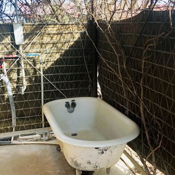 El Cosmico - One of the communal bathtubs - Campgrounds Near Me - Marfa, Texas