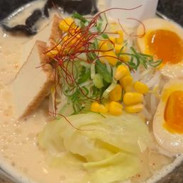 Vegan creamy miso ramen with egg added ($2 extra for the egg !!)
