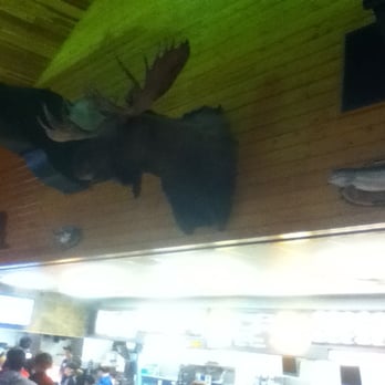 McDonald's - Moosehead hanging over the front counter - Fast Food Near Me - Wisconsin Dells, Wisconsin