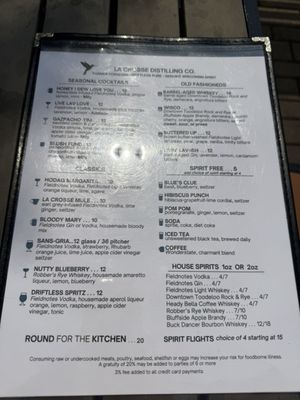 Menu photo 8 La Crosse Distilling Co. La Crosse, WI Menu photo 8 La Crosse Distilling Co. La Crosse, WI