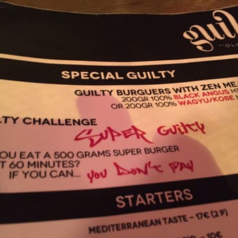 GUILTY by Olivier - Hamburger challenge - Bars Near Me - Lisbon, 11 GUILTY by Olivier - Hamburger challenge - Bars Near Me - Lisbon, 11