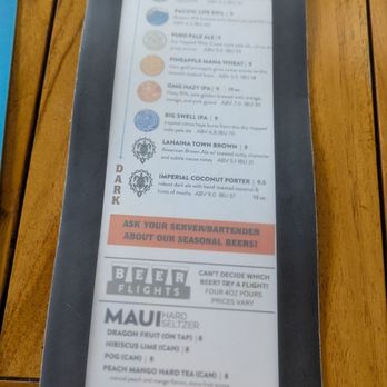 Maui Brewing - Drinks Menu - Brewpubs Near Me - Lahaina, Hawaii