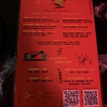 Blackjack Bar Tapas - Happy Hour menu - Cocktail Bars Near Me - Atlanta, Georgia
