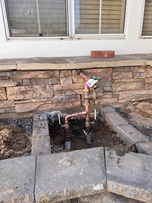 Riser and Pressure Regulator - Riser and regulator installation.