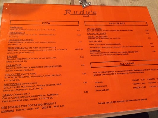 Menu photo 8 Rudy's Neapolitan  Pizza Manchester, XGM