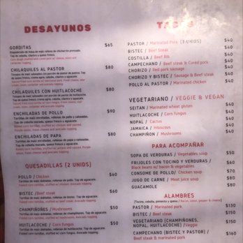 La Chula Taqueria - Menu - Tacos Near Me - Puerto Escondido, OAX