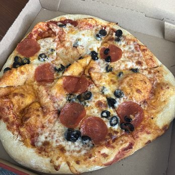 MOD Pizza - Pepperoni and black olive thick crust pizza - Pizza Near Me - Oregon City, Oregon