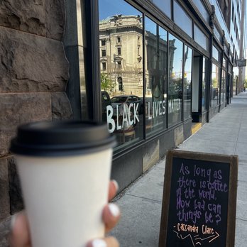 Rising Star - Drip coffee with a splash of almond milk - Coffee Roasteries Near Me - Cleveland, Ohio Rising Star - Drip coffee with a splash of almond milk - Coffee Roasteries Near Me - Cleveland, Ohio