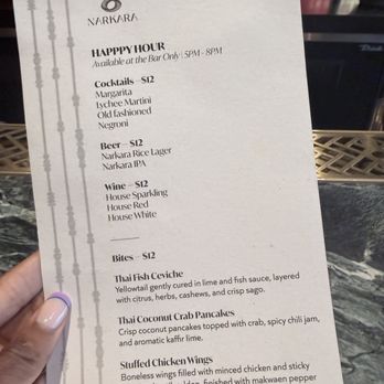 Narkara - Happy hour menu - Thai Near Me - New York, New York Narkara - Happy hour menu - Thai Near Me - New York, New York