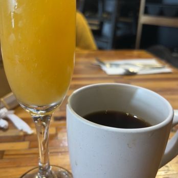 San Miguel Restaurante - Mimosa with coffee. Guava tangerine strawberry mango also available. The guava was also good - Mexican Near Me - Tijuana, BCN San Miguel Restaurante - Mimosa with coffee. Guava tangerine strawberry mango also available. The guava was also good - Mexican Near Me - Tijuana, BCN