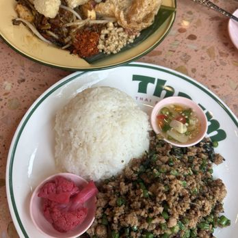 Thaim - Fried tofu pad Thai & pork basil bowl - Thai Near Me - Pasadena, California Thaim - Fried tofu pad Thai & pork basil bowl - Thai Near Me - Pasadena, California