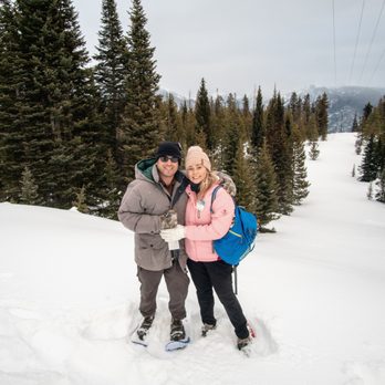 Purgatory Resort - Purgatory Resort.  My wife and I a mile into our Alpenglow Snowshoe hike at sunset. - Resorts Near Me - Durango, Colorado