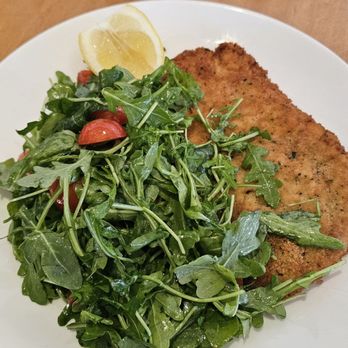 Siena Ristorante - Pollo Milanese w/arugula salad - Italian Near Me - Stamford, Connecticut Siena Ristorante - Pollo Milanese w/arugula salad - Italian Near Me - Stamford, Connecticut
