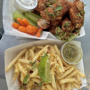 Pambasos - Wings and parm garlic fries - Mexican Near Me