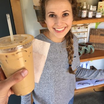 Lucky Llama Coffee - My gorgeous wife with a vanilla latte! - Acai Bowls Near Me - Carpinteria, California